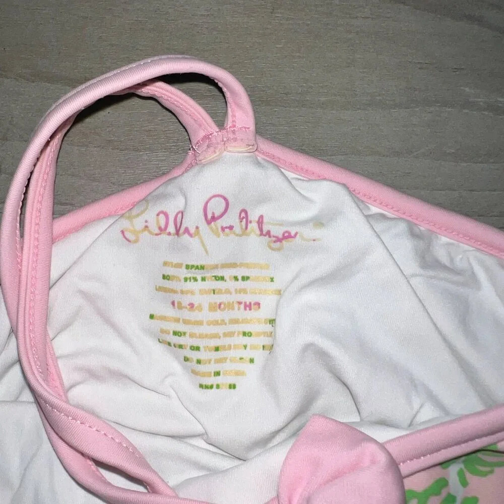 Lilly Pulitzer Toddler Girl One-Piece Swim Suit Lion Cub Print Size 18-24M